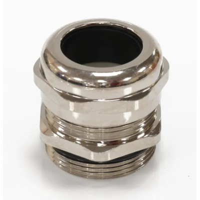 RS PRO Metal Cable Gland Thread Size M32 Nickel-Plated Brass For Heavy Duty Power Connector 208-4624