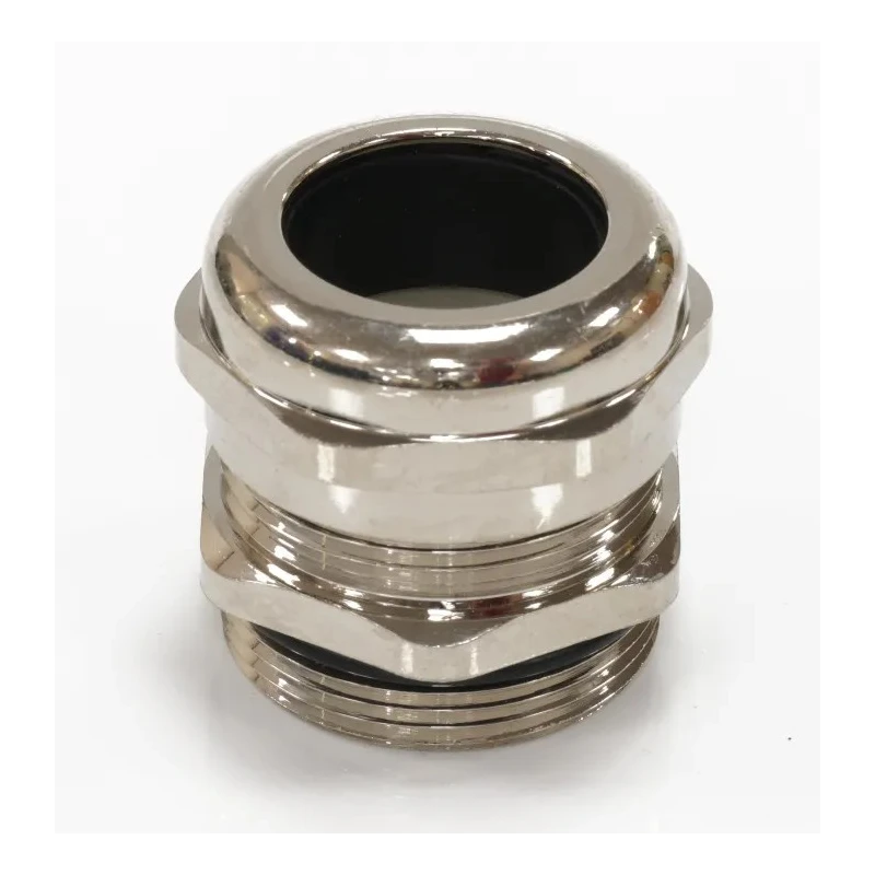RS PRO Metal Cable Gland Thread Size M32 Nickel-Plated Brass For Heavy Duty Power Connector 208-4624
