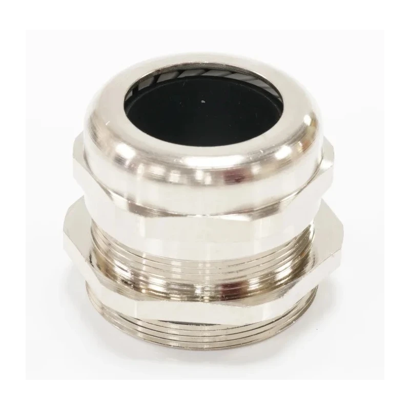 RS PRO Metal Cable Gland Nickel Plated Brass Thread Size M50 for Heavy Duty Power Connector 208-4627