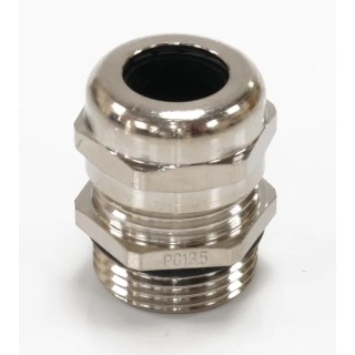 RS PRO Metal Cable Gland PG13.5 Thread Size Nickel Plated Brass Female Straight Connector 10B 208-4629