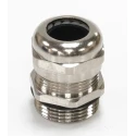 RS PRO Metal Cable Gland Nickel Plated Brass Thread Size PG16, Straight Cable Entry, Female, Silver, For Heavy Duty 208-4630
