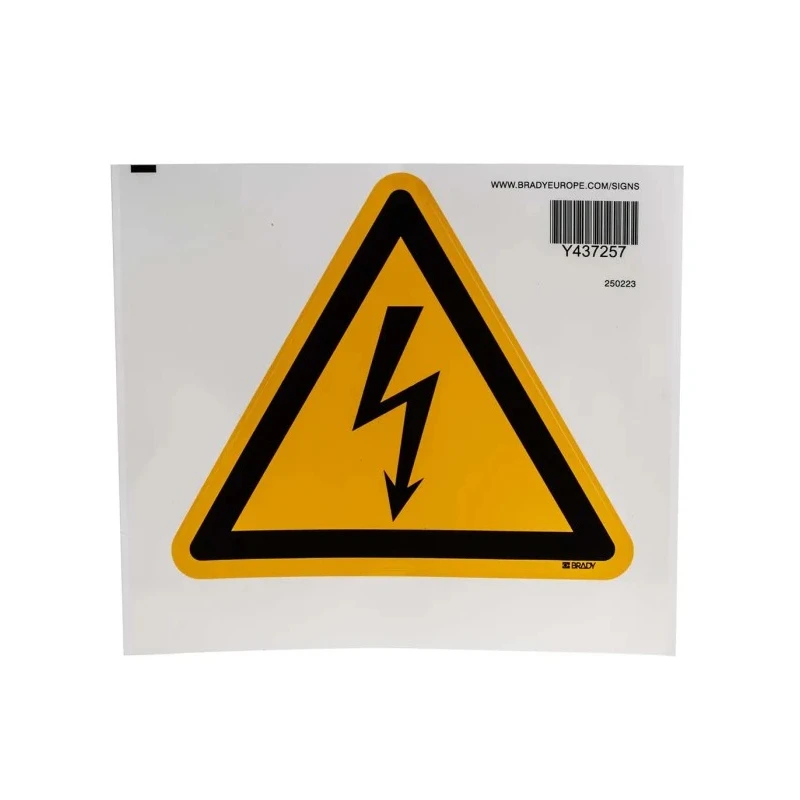 Brady Hazard Warning Sign Label Electrical Hazard Self-Adhesive Polyethylene Terephthalate 200mm x 200mm 179-2738