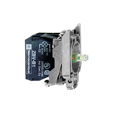 Schneider Electric Harmony XB4 Series Contact & Light Block 120V AC White Light 1 CO ZB4BW0G15