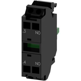 Siemens SIRIUS ACT 3SU14 Series Contact Block 1 NO, Spring Loaded Terminal, 500 V AC/DC, 10A 3SU1400-1AA10-3LA0