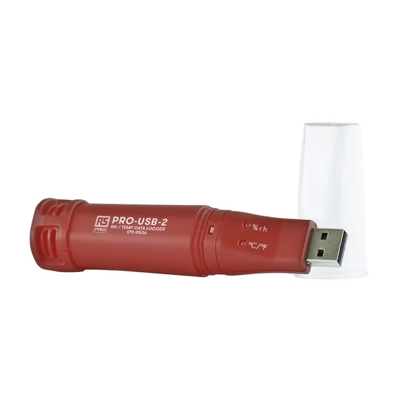 RS PRO Temperature & Humidity Data Logger USB Interface IP67 Waterproof - Model PRO-USB-2