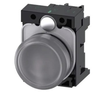 Siemens Illuminated Push Button Switch, Momentary, Front Mount, 22 mm Cutout, SPDT, Red LED, 500 V dc 3SU1106-0AB20-1FA0