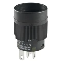 NKK Switches YB Series Illuminated Push Button Switch, On-On, Panel Mount, 15 mm Cutout, SPDT, IP65, 125 V AC YB15CKW01