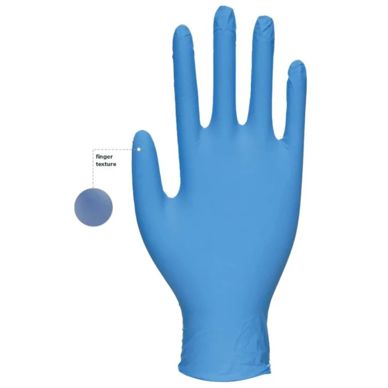 Uniglove Blue Nitrile Disposable Gloves Medical Grade Food Safe 0.1mm Thickness GS0032