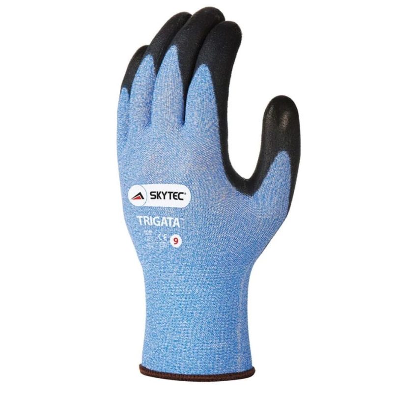 Skytec Blue Polyurethane Work Gloves Size 10 Trigata with Level B Cut Resistance SKY90