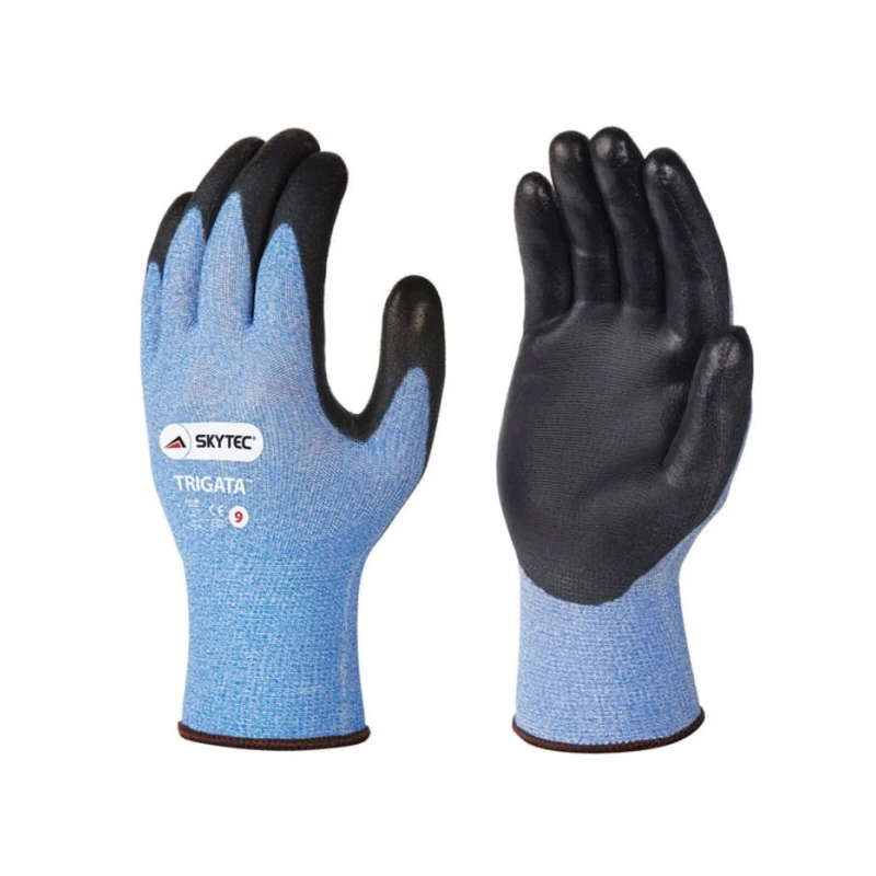Skytec Blue Polyurethane Work Gloves Size 10 Trigata with Level B Cut Resistance SKY90