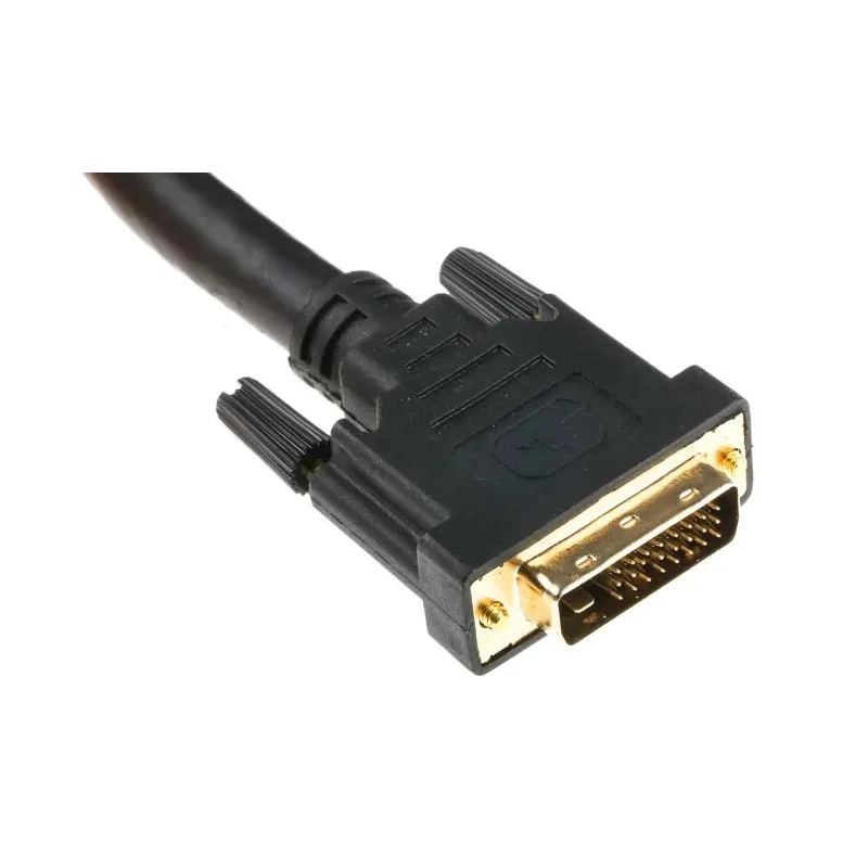 RS PRO Male DVI-D Dual Link to Male DVI-D Cable 10m Black Sheath Polyvinyl Chloride 182-8568