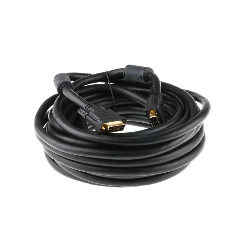 RS PRO Male DVI-D Dual Link to Male DVI-D Cable 10m Black Sheath Polyvinyl Chloride 182-8568
