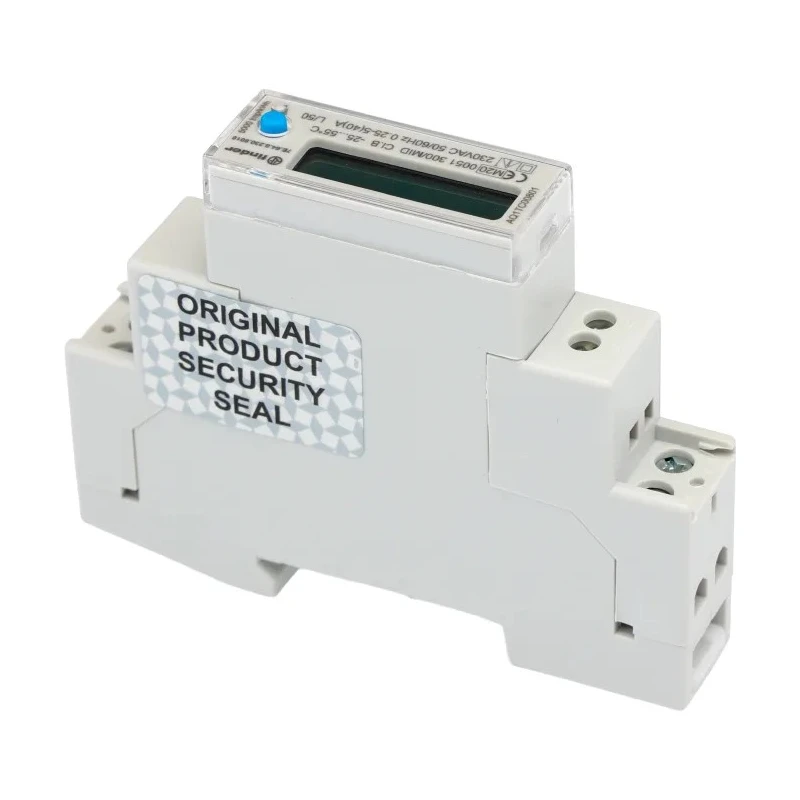 Finder 1 Phase LCD Energy Meter with Pulse Output, 7 Digits Display, Class B Accuracy, 90.4mm Cutout Height 7E.64.8.230.0010