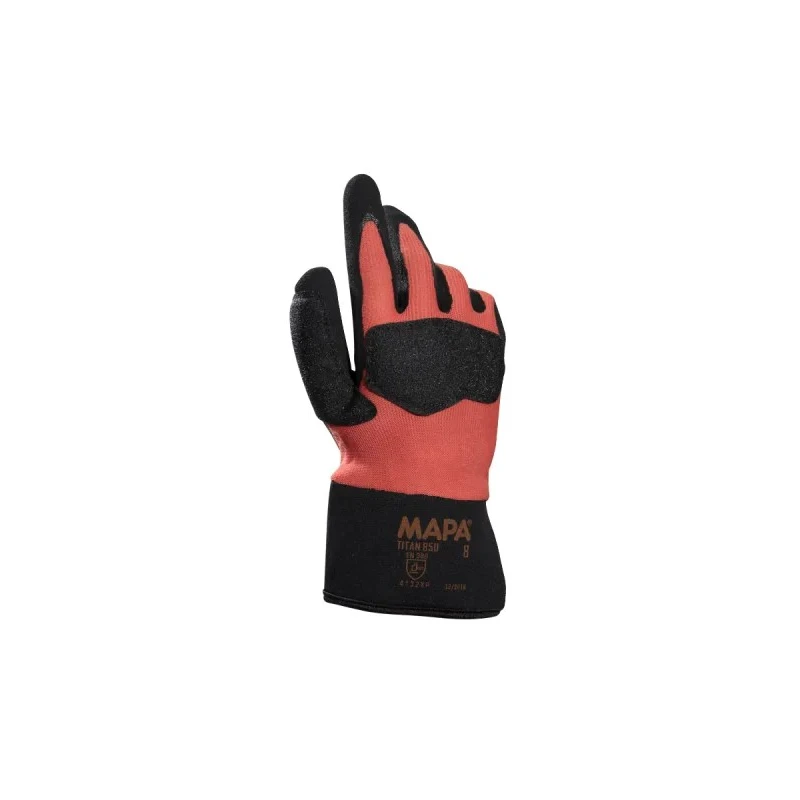 Mapa Red Nitrile Work Gloves Size 10 with Shock Protection and Cut Resistance 850