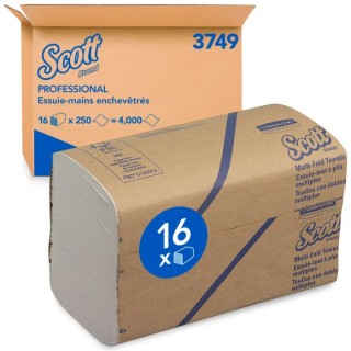 SCOTT Multifold Hand Towels 238 x 81 mm 1 Ply 4000 Sheets 3749