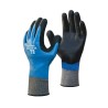 Showa Blue Polyester Stainless Steel Cut Resistant Work Gloves, Nitrile Foam Coating, Size 9 SHOS377