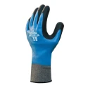 Showa Blue Polyester Stainless Steel Cut Resistant Work Gloves, Nitrile Foam Coating, Size 9 SHOS377
