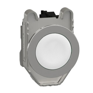 Schneider Electric Harmony XB4 Series Push Button Switch, Spring Return, Panel Mount, 30 mm Cutout, SPST, White LED XB4FA11