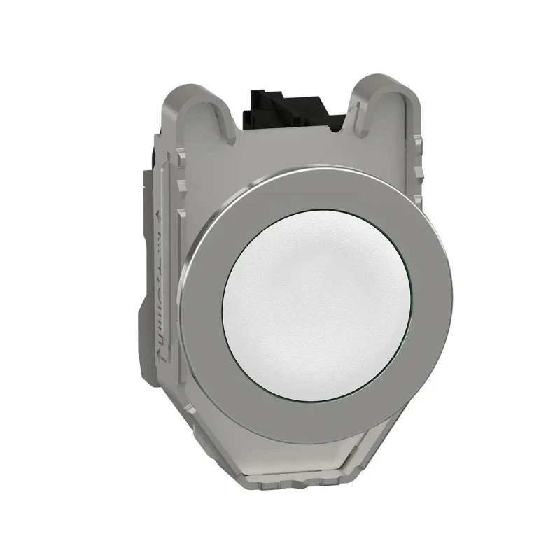 Schneider Electric Harmony XB4 Series Push Button Switch, Spring Return, Panel Mount, 30 mm Cutout, SPST, White LED XB4FA11