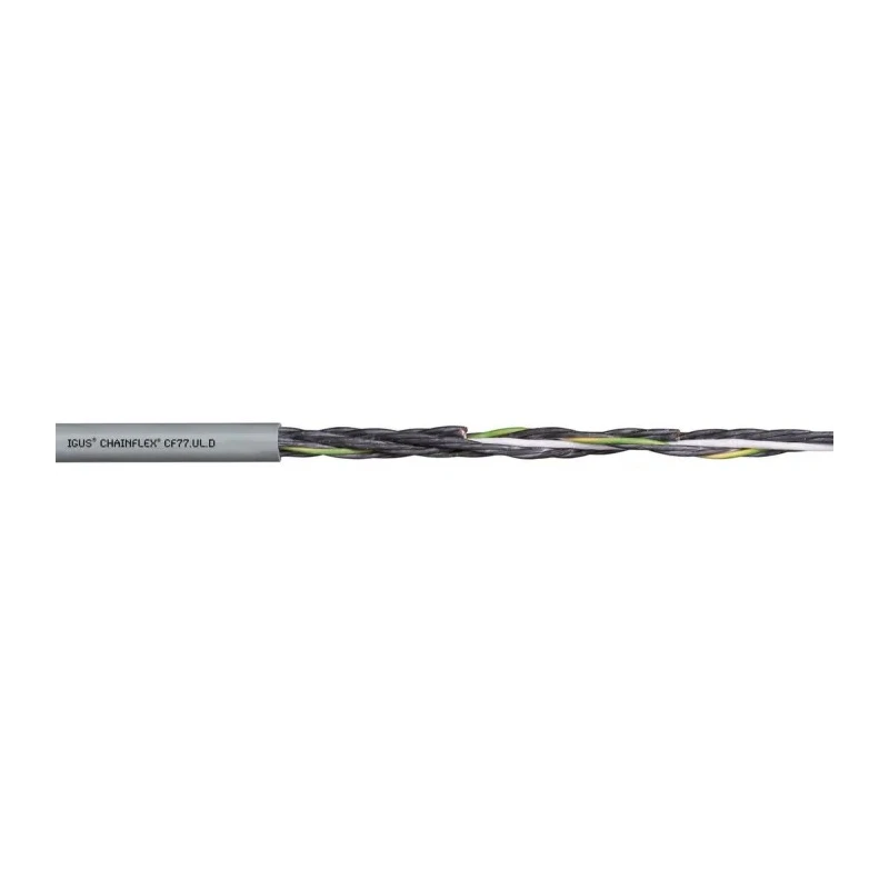 Igus chainflex CF77.UL.D Control Cable, 4 Cores, 2.5mm² 14 AWG, Unscreened, 25m, Grey Polyurethane Sheath CF77.UL.25.04.D