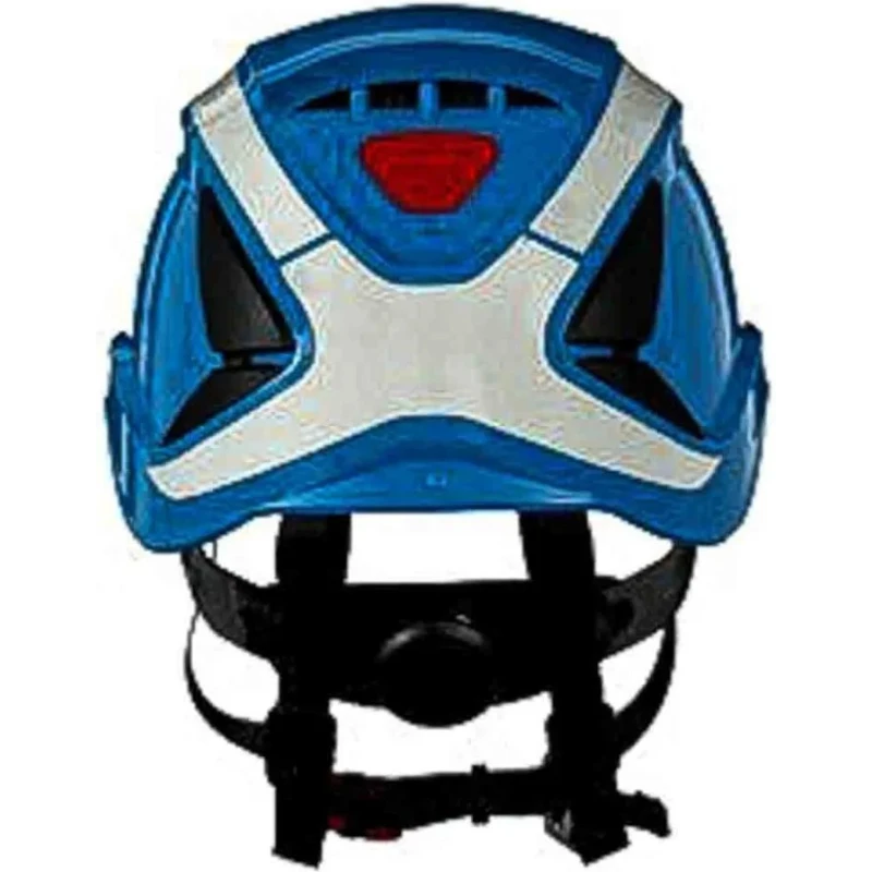3M Blue Vented Adjustable Safety Helmet with Chin Strap ABS Material EN 12492 + EN 397 X5003VE-CE