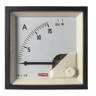 RS PRO Analogue Panel Ammeter 30 A AC, Moving Iron, 68 mm x 68 mm, 1% Accuracy, Model 186-2448