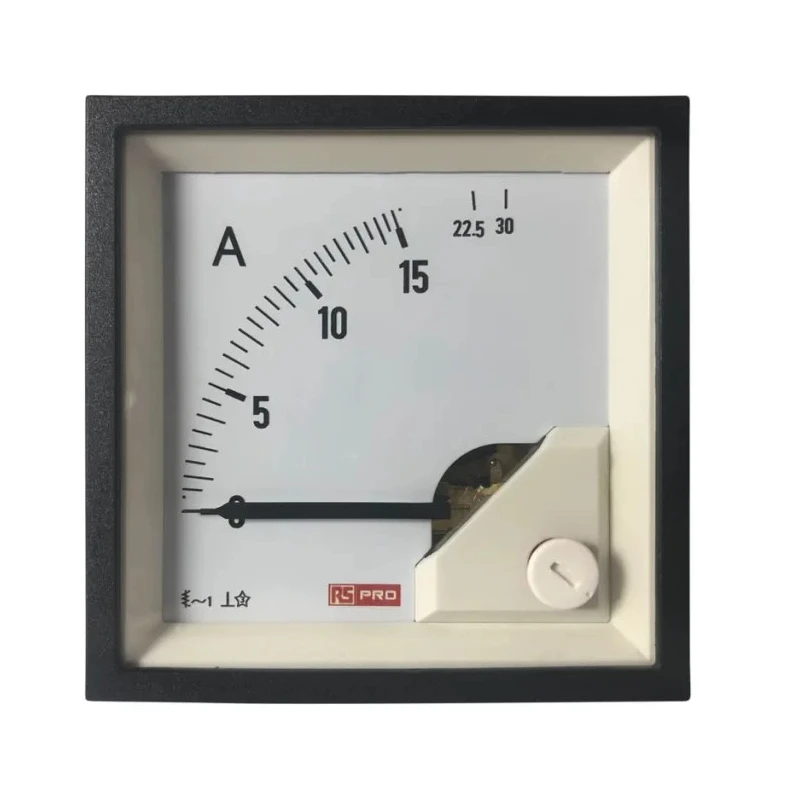 RS PRO Analogue Panel Ammeter 30 A AC, Moving Iron, 68 mm x 68 mm, 1% Accuracy, Model 186-2448