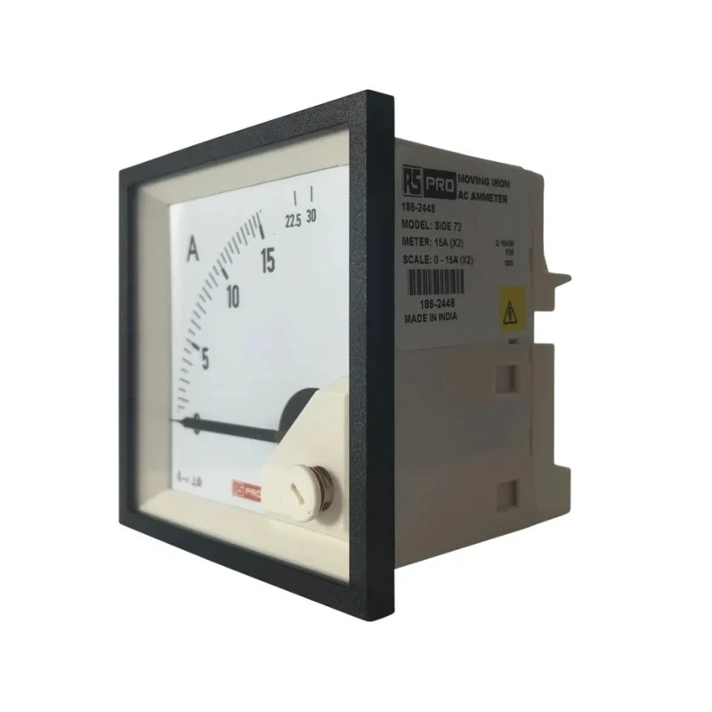 RS PRO Analogue Panel Ammeter 30 A AC, Moving Iron, 68 mm x 68 mm, 1% Accuracy, Model 186-2448