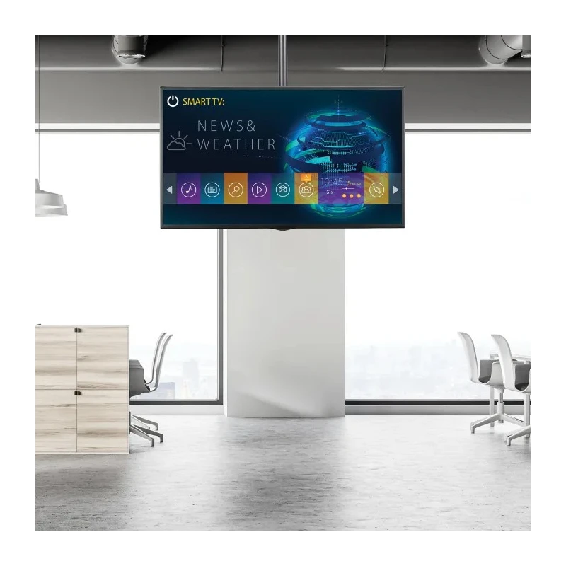 StarTech.com Freestanding Floor Monitor Mount Black VESA 200x200 to 600x400 Height 1.78m FLATPNLCEIL
