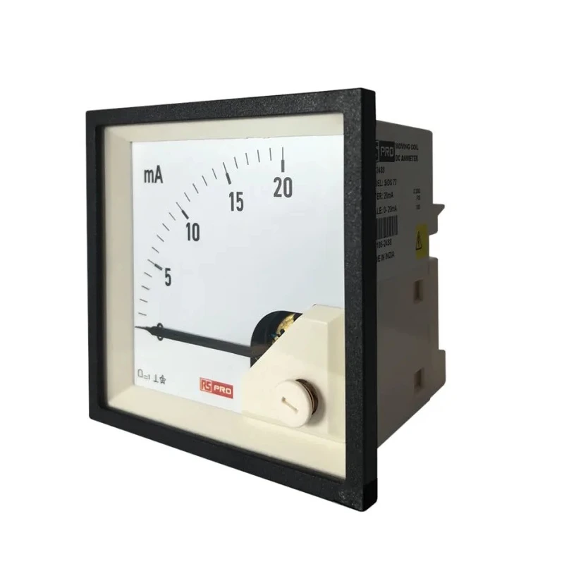 RS PRO Analogue Panel Ammeter 20 mA DC, 68 mm x 68 mm, 1% Moving Coil 186-2488
