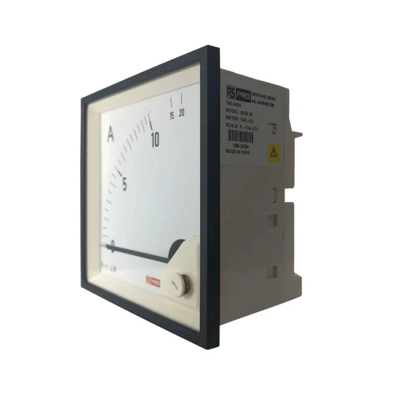 RS PRO Analogue Panel Ammeter 20 A AC Moving Iron Movement 92 mm x 92 mm 1% Accuracy 186-2464