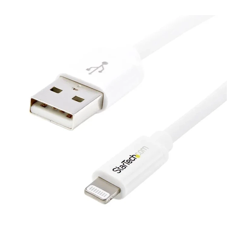 StarTech.com USB 2.0 Male USB 2.0 Type A to Male Lightning Connector Cable White 2m USBLT2MW