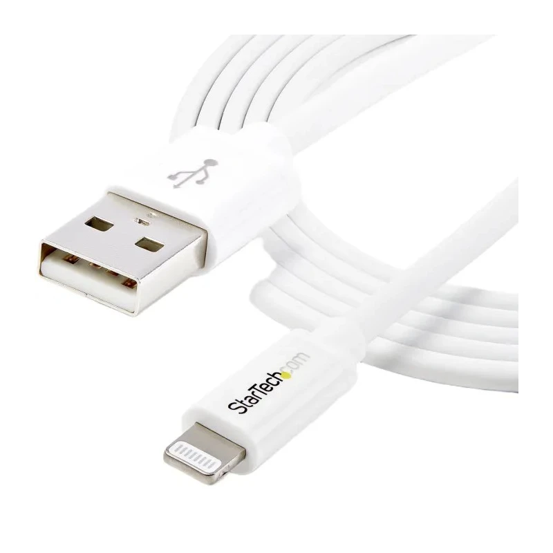 StarTech.com USB 2.0 Male USB 2.0 Type A to Male Lightning Connector Cable White 2m USBLT2MW