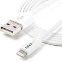 StarTech.com USB 2.0 Male USB 2.0 Type A to Male Lightning Connector Cable White 2m USBLT2MW