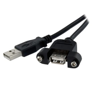 StarTech.com USB 2.0 Female USB 2.0 Type A to Female USB 2.0 Type A Cable Black 900 mm USBPNLAFAM3