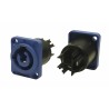 RS PRO Blue Industrial Power Connector Panel Mount 2A 250V IP65 IP65