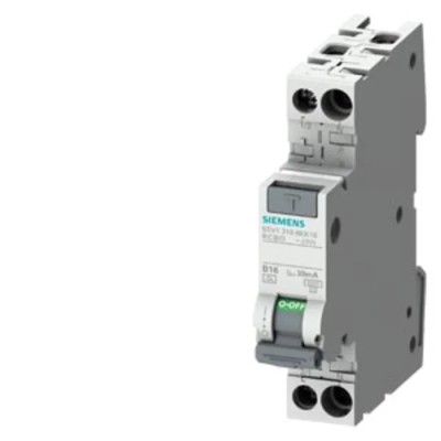Siemens Residual Current Circuit Breaker with Overload Protection 16A 195V AC Type C Tripping Characteristics 5SV1316-7KK16