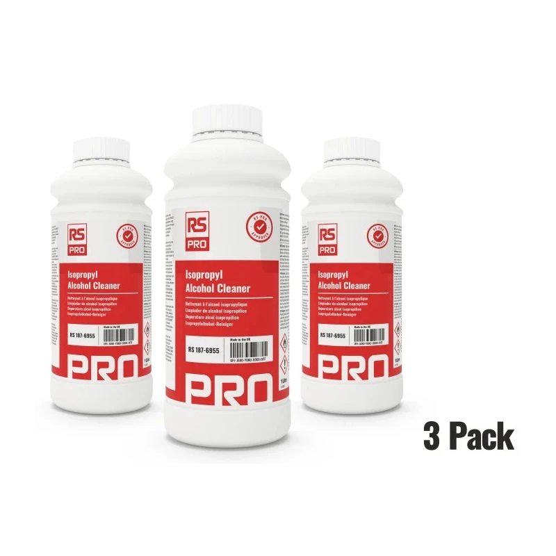 RS PRO Isopropyl Alcohol Solvent 1 Litre Bottle 187-6955