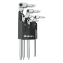 Bondhus 5-Piece Torx Key Set Long Arm Steel Matte Chrome 00023