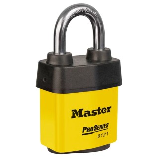 Master Lock Keyed Stainless Steel Weatherproof Padlock 8 mm Shackle Diameter 54 mm Body 6121YLW