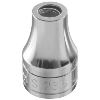 Facom Bit Holder 5/16 in Square Drive, Steel, Chrome Finish, 30mm Overall Length J.236