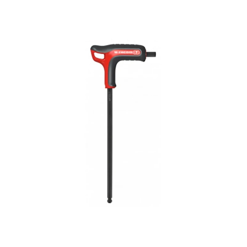 Facom T Metric Hex Key, Hex Size 10 mm, Polished Phosphate Coated Carbon Silicon Steel 84TZSA.10