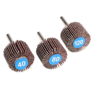 RS PRO Abrasive Aluminium Oxide Flap Wheel, 30 mm Diameter, 20 mm Face Width, P120 Grit, 6 mm Shank, 16500 rpm 189-5756