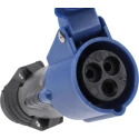 Legrand Industrial Power Connector, Rated at 16A, 250V, IP44 Blue Cable Mount, Model IP44, MPN 