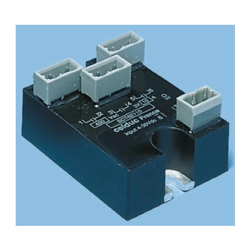 Celduc SCT Series Solid State Relay 12 A Load 440 Vrms Load DIN Rail Mount 90V DC Control SCT62110