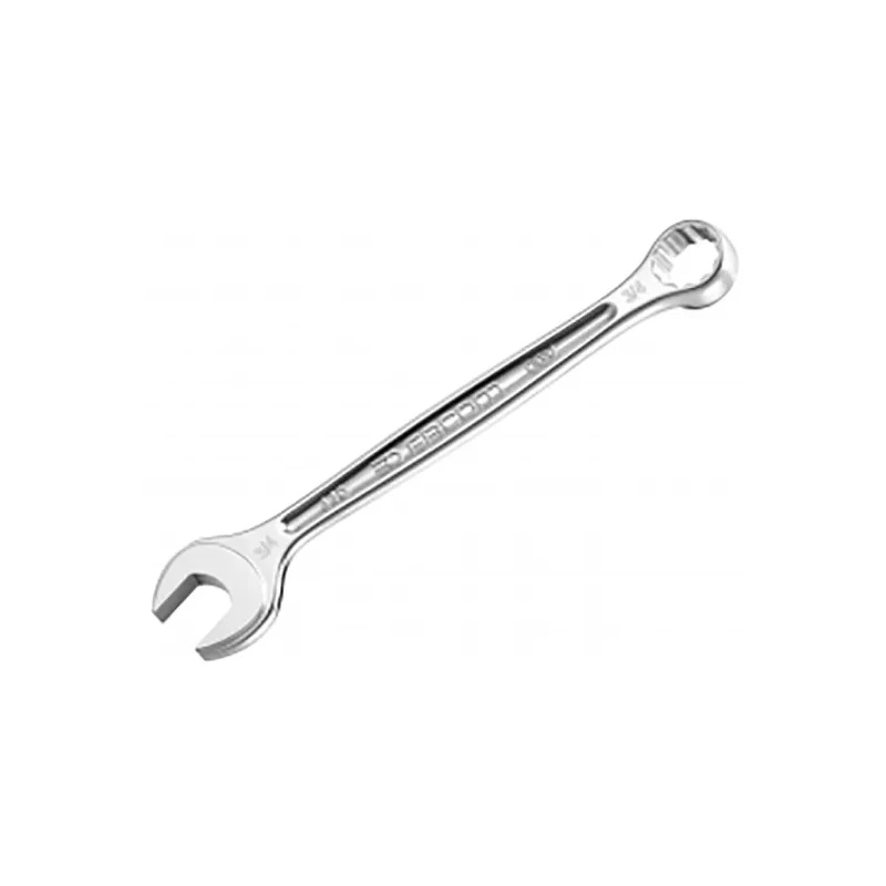 Facom Combination Spanner 5/8 in, 195mm Overall Satin Chrome Finish 12 Point 15° Offset Angle 440.5/8