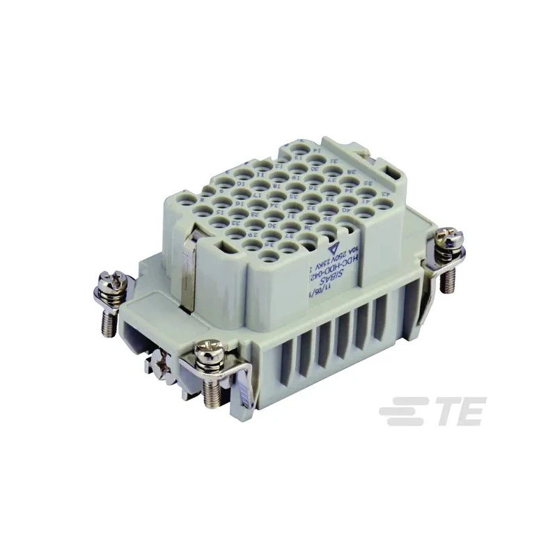 TE Connectivity Heavy Duty Power Connector Insert, 10A, 42 Contacts, Female, Panel Mount, 250V, HDC HDD T2030422201-000