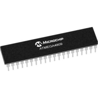 Microchip 8 bit AVR CPU Microcontroller, 20 MHz, 48kB Flash, 6kB SRAM, 40-Pin PDIP ATMEGA4809-PF