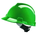 MSA Safety Adjustable Green High Density Polyethylene Safety Helmet with 4 Suspension Points GV142-0000000-000
