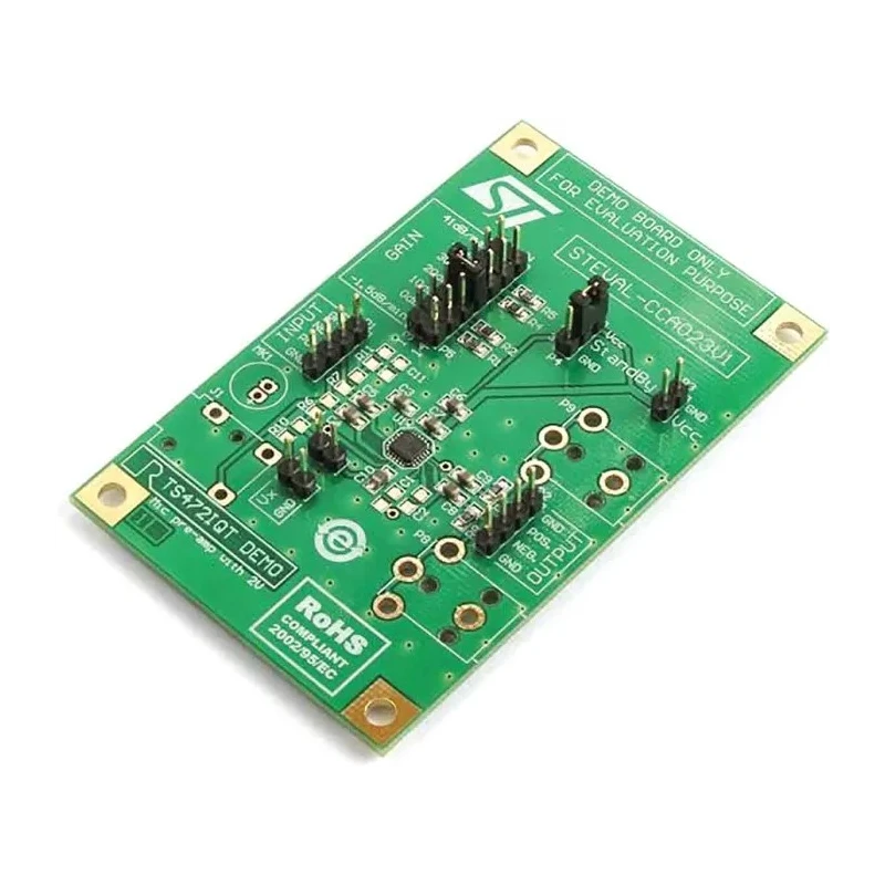 STMicroelectronics Demonstration Board for Low Noise Microphone Preamplifier with TS472, 2.0 V Bias, RoHS STEVAL-CCA023V1